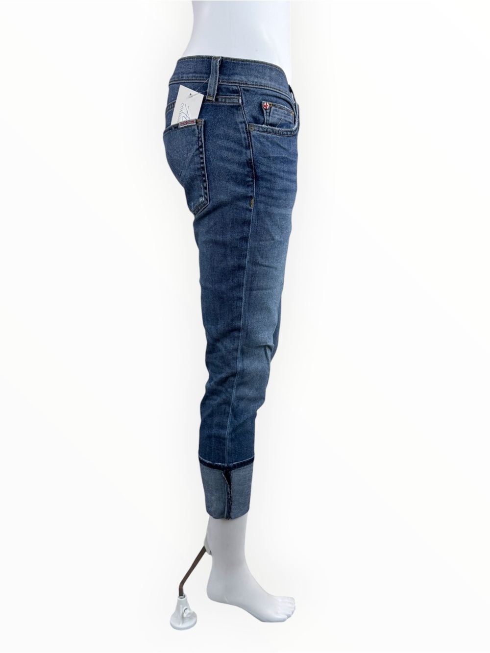 HUDSON Blue Denim Cuffed Ankle Leg Muse Skinny Jeans Size 26 - Picture 4 of 11